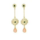 Earrings New Luxury Diamond Tassel Earrings Hollow Out Flower Women Elegant Earrings For Gift