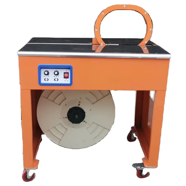 Semi automatic ring like strapping machine bundle binding machine for vegetable flower money textile