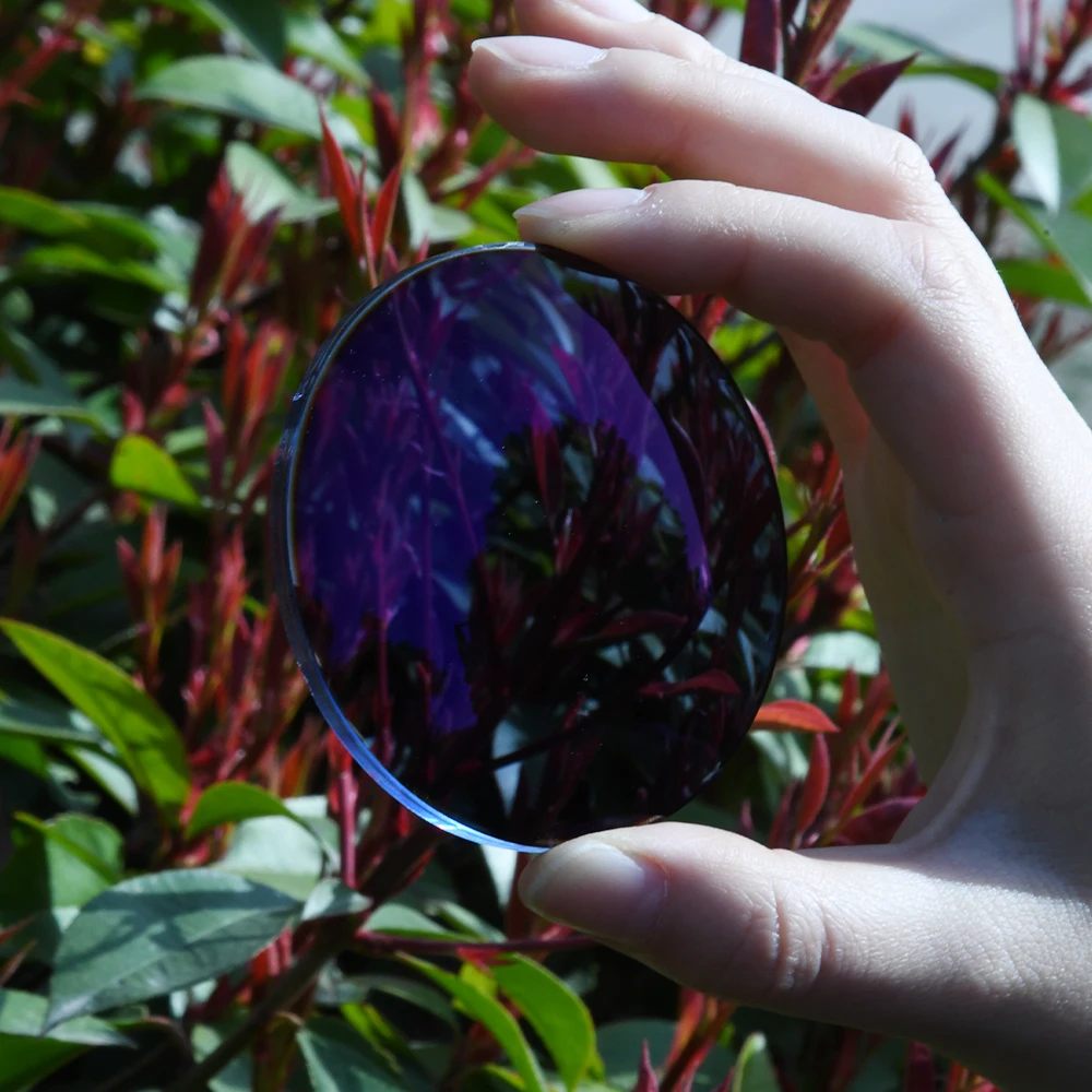 眼镜镜片1.67光致变色光灰色光学镜片制造蓝色镜片蓝色切割镜片