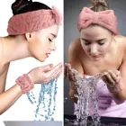 Microfiber Towel Fur Velvet Wash Face Makeup Knotted Headband For Women No Drip Cleansing Cuffs Korean Headband
