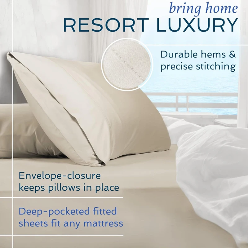 product custom oeko 4pcs king size 300tc soft cooling pure bamboo bed sheet set-3