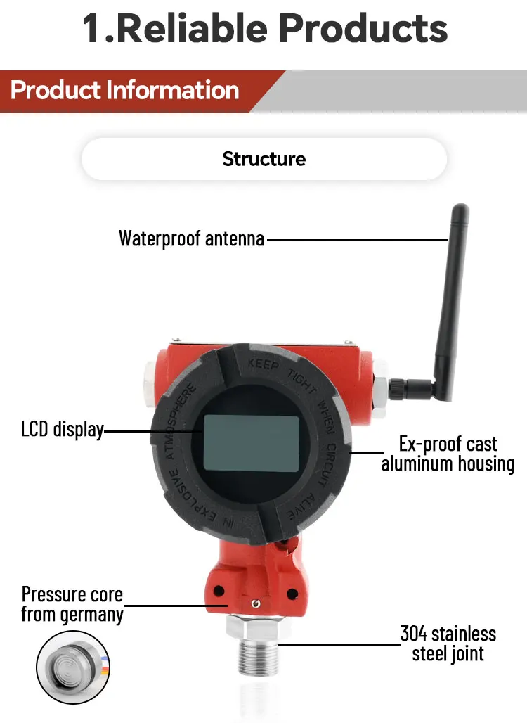 Gprs Zigbee Nb Iot Lora Wifi Output Ex Proof Wireless Pressure