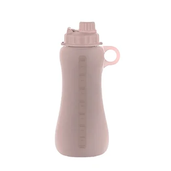 Wholesale Sport Water Bottle with Leak-Proof Oval-Type Design Food Grade Silicone Body and PP Lid for Drink and Hand Warming