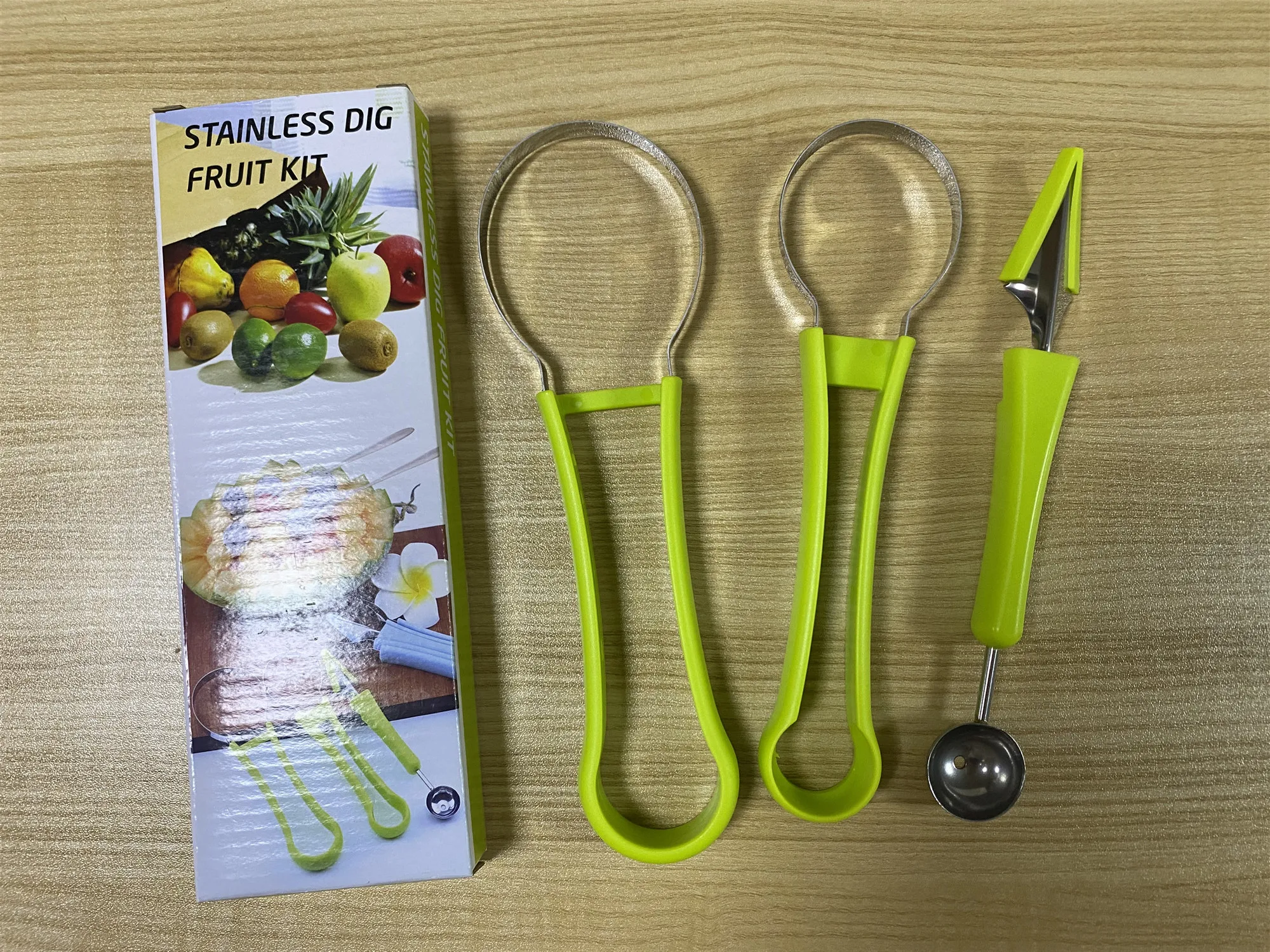 Fruit Tool Set Fruit Carving, Fruit Scoop Watermelon Ball Cutter Food Cantaloupe Peeler, Used for Fruit Decoration Kitchen Fruit