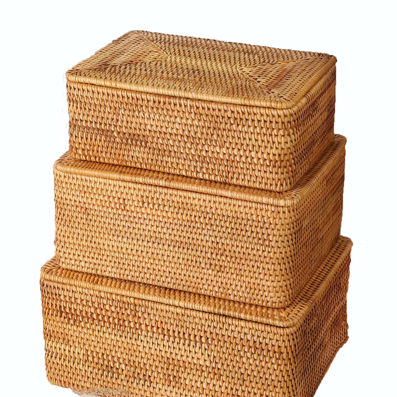 rattan toy box with lid