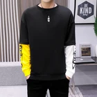 Hoodies Top Fashion Colour Matching Pullover Breathable With Character Men's Hoodies Sweatshirts