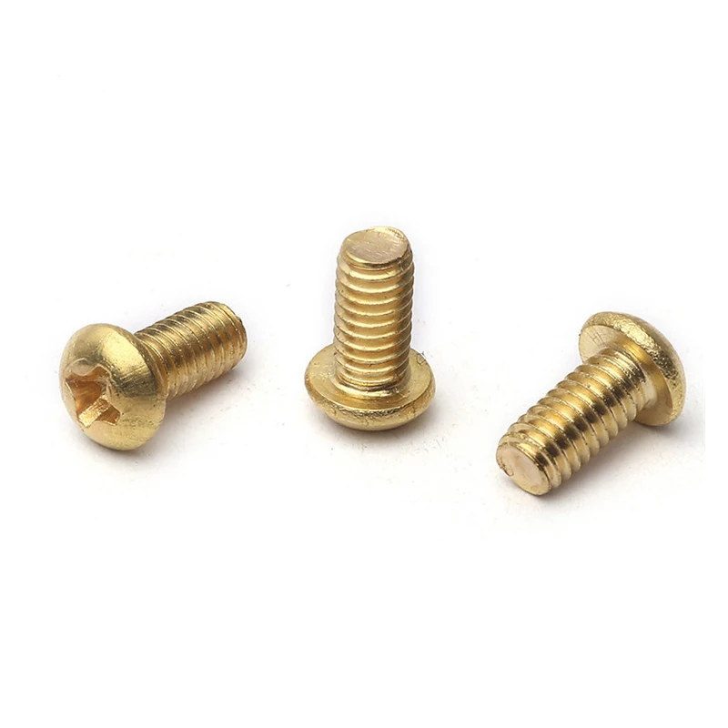 Hot-selling High Quality Brass Bolt Cross-groove Copper Bolt Round Head Mushroom Head Machine Bolt factory