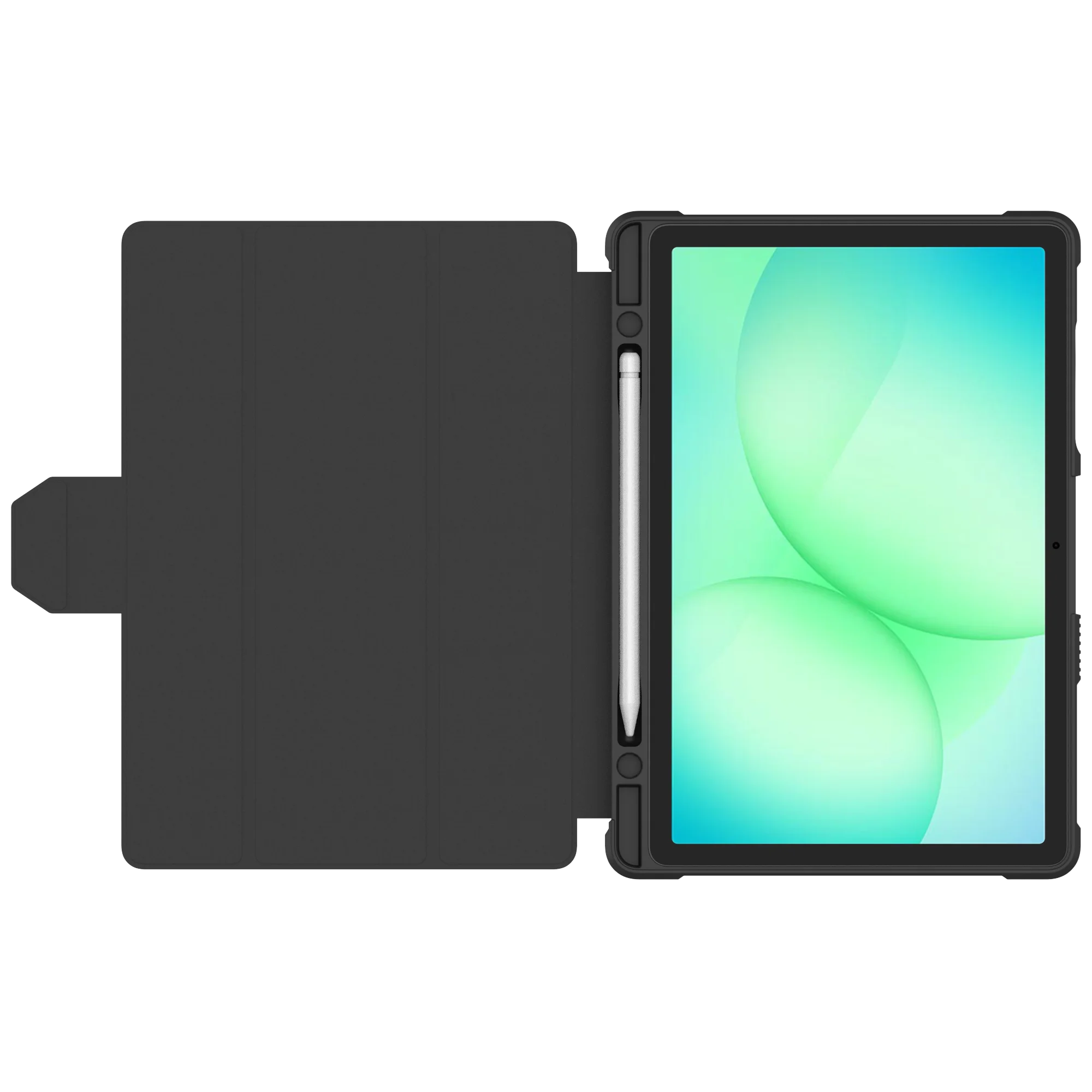 product laudtec for tpu pc cover shockproof rugged hard tablet case with anti fingerprint features for samsung tab a11 a9 black-2