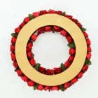 Green Wedding Red 2021 New Red Wood Curl Mixed Green Leave Wreath Valentines Wedding Decoration
