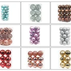 Party Decoration Plastic In-stock New Design 8cm Multi Color Christmas Party Decoration Plastic Ball Set