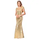 Bridesmaid New Fashion Ladies Sequin Embroidery Dress Women Short Sleeve Bodycon Bridesmaid Dress