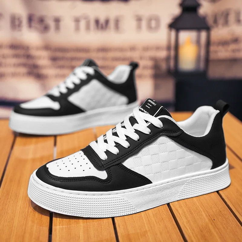 Sports spring trend student board shoes matching men's small white shoes men's wear-resistant casual shoes