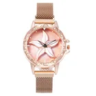 Diamond Watch Watches New Design Rotating Flower Dial Diamond Watch Women Fashion Magnetic Watches