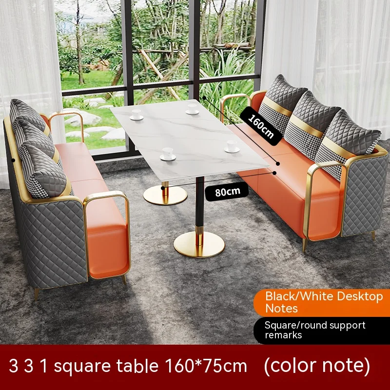 Custom Design Modern Cafe bench seating fast food Restaurant Tables and Chairs Sets Coffee Shop Furniture Restaurant Booths