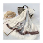 Custom Silk Scarf China Supplier Wholesale Multi Color Polyester Custom Printed Silk Scarf With Soft Apply To Autumn