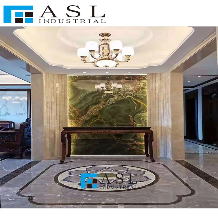 Emerald Green Onyx Cold Ice green onyx Luxurious Interior Decoration Jade Stone Onyx Slab Polished Background Wall