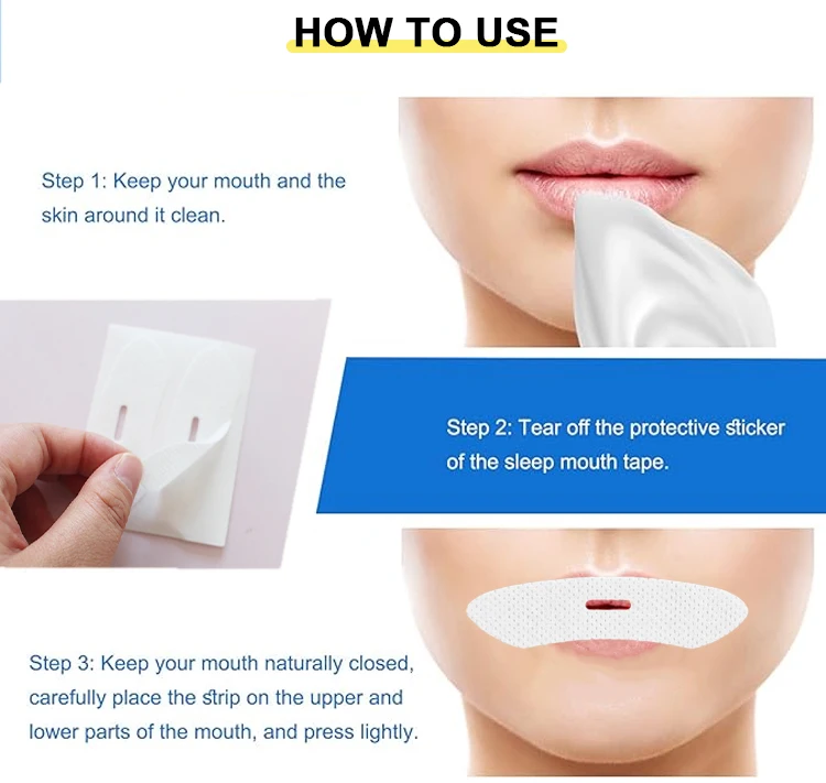 Amazon Best Seller 2023 Sleep Strips Anti Snoring Devices Advanced Gentle Mouth Tape Apply to Sleeping Stop Snoring Mouth Tape manufacture