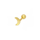 Earrings CANNER 2021 New Popular Simplicity Mini Smooth Moon Shap Screw Back Piercing Stud Earrings For Women Girls
