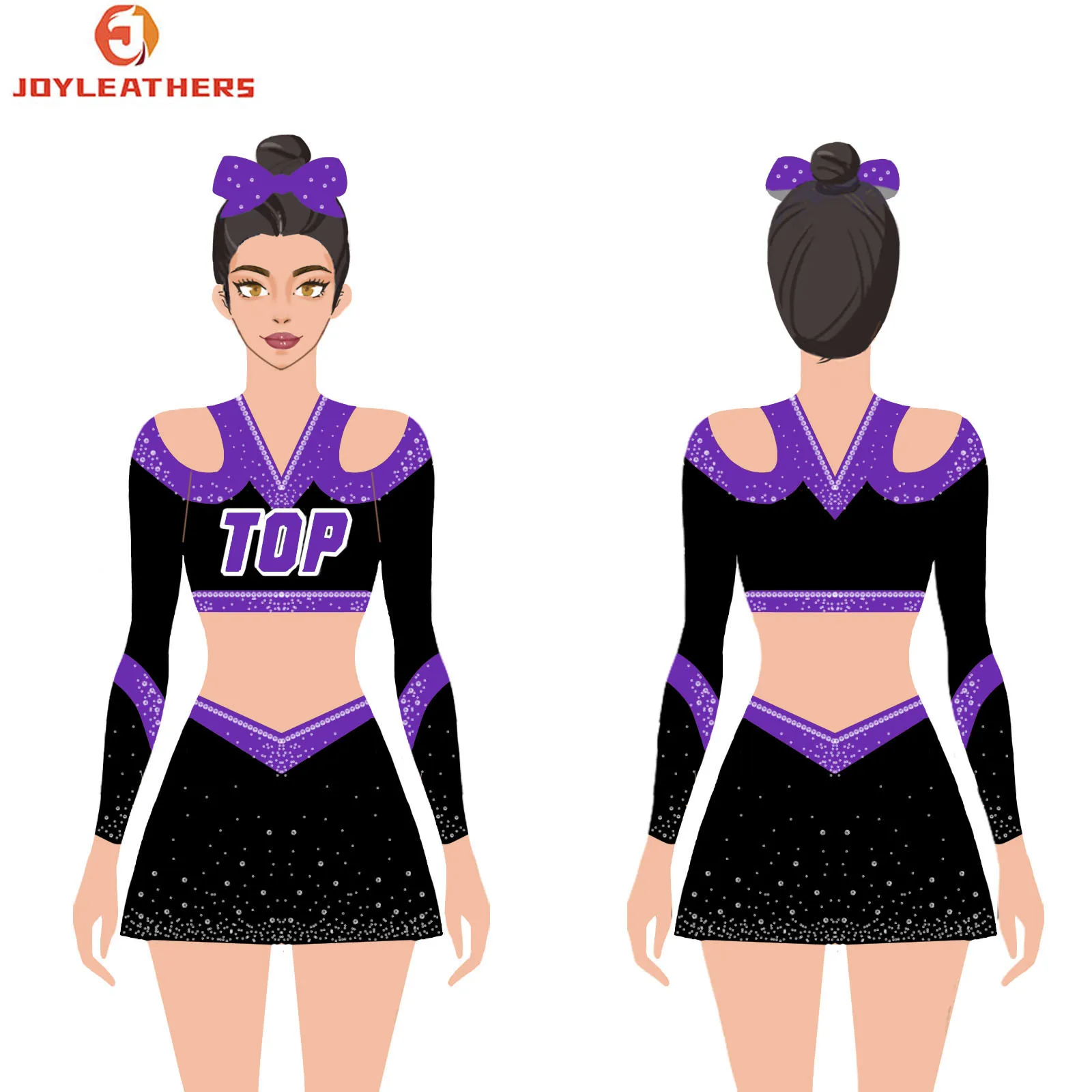 New Arrivals Cheerleading Uniform Teen Cheerleader Costumes with Rhinestones