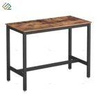 Wooden Bar Modern Flat Panel Furniture Wooden Table Metal Bar Dining Tables