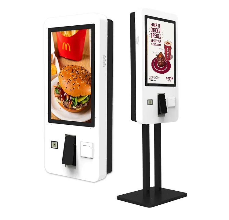 21.5 Inch LCD Self Service Kiosk Restaurant Payment System Touch Screen Ordering System supplier