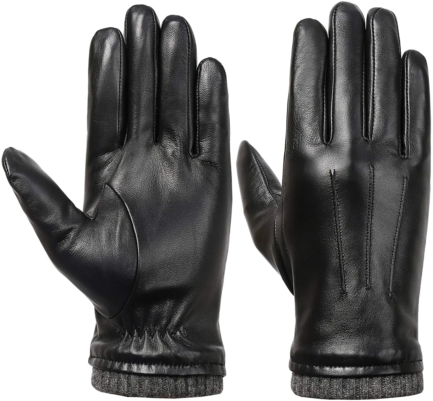 Men's Dress Driving Genuine Sheep Leather Unlined Gloves