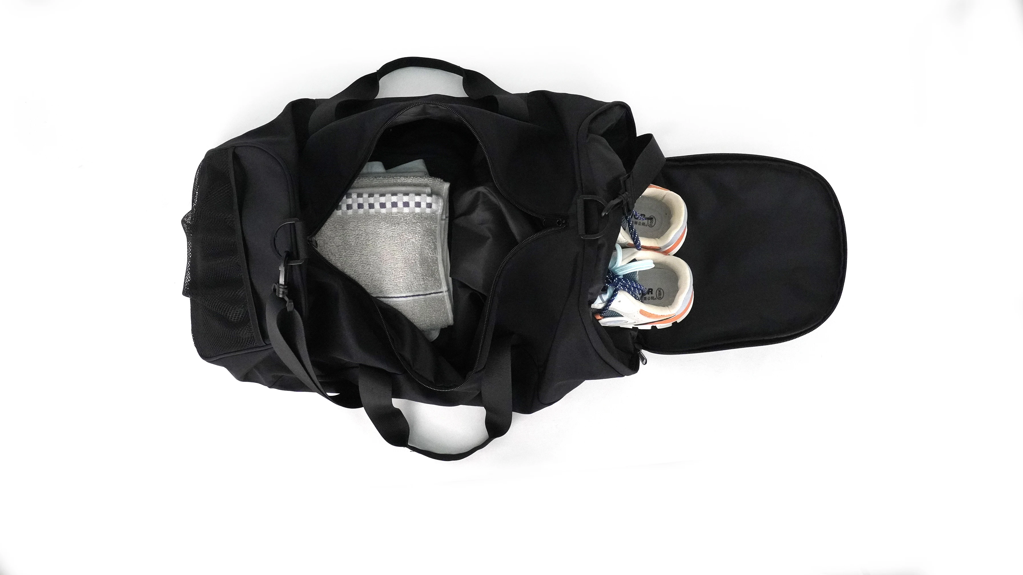 product unisex large capacity gym bag factory custom logo lightweight polyester travel suitcase with zipper closure fashion style-5