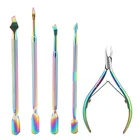 Nipper Titanium Gold Plated Cuticle Nipper With Titanium Cuticle Pusher