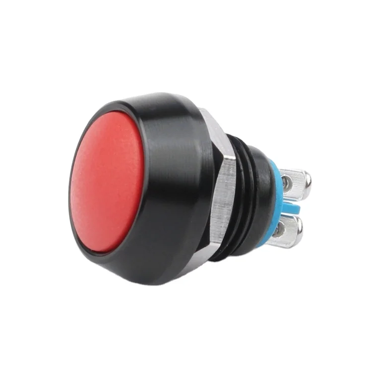12mm Waterproof High Top Momentary Metal On/Off Push Button Switch 