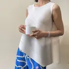 Vest Women Women Sauna Vest Women Issey Miyake 2021 Summer Hot Sale Sleeveless T Shirt