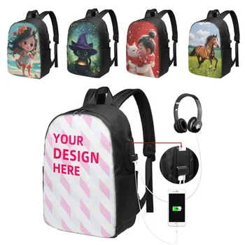 Custom Logo New Large Capacity Multifunctional Polyester backpack business Travel Bag mens laptop backpack with USB