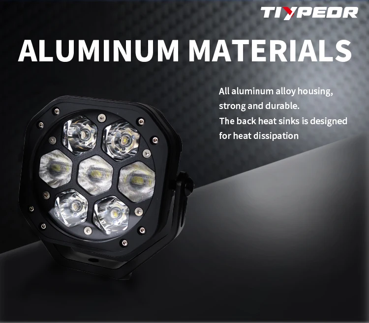 product tiypeor universal spotlight motorcycle auxiliary fog driving brighter cnc aluminum ip68waterproof led light for off road atv utv-5