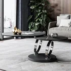 Rotatable Multifunctional Modern Simple Creative Tea Table Italian Simple Coffee Table Rock Plate Dining Table