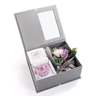 Flower Wholesale Factory Soap Bath Flower Candle Set Packing Eternal Flower Paper Coated Box Packing
