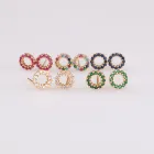 Wedding Earrings Earrings Special Design 2021 New Arrival Diamond For Wedding 18K Gold Plated Stud Earrings