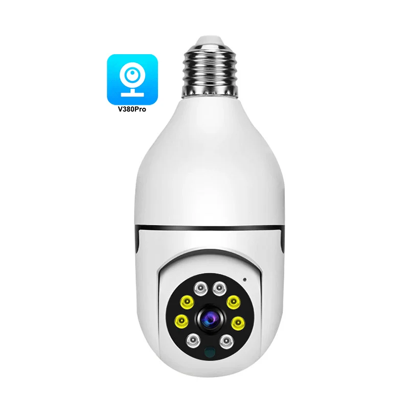 2022 Hot V380 PTZ WiFi Light bulb Camera 3MP E27 Socket Color Night Vision Wireless IP Camera PTZ WiFi  bulb PTZ Camera V380