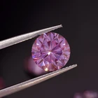 9mm Round Rose Pink Diamond Synthetic VVS Moissanite With GRA