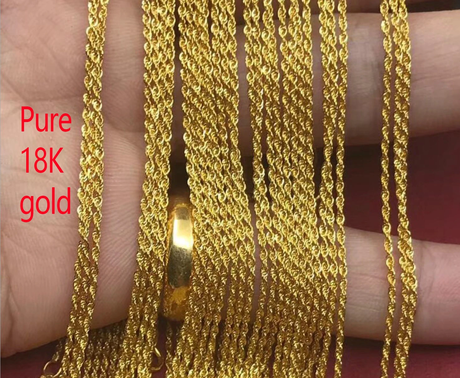 Buy Pure Gold Jewelry,18k Solid Gold 