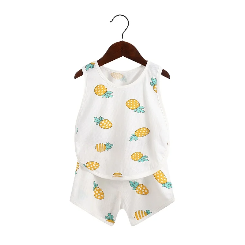 Nice price summer baby vest clothes good quality baby boys clothing sets newborn girls outfit suits