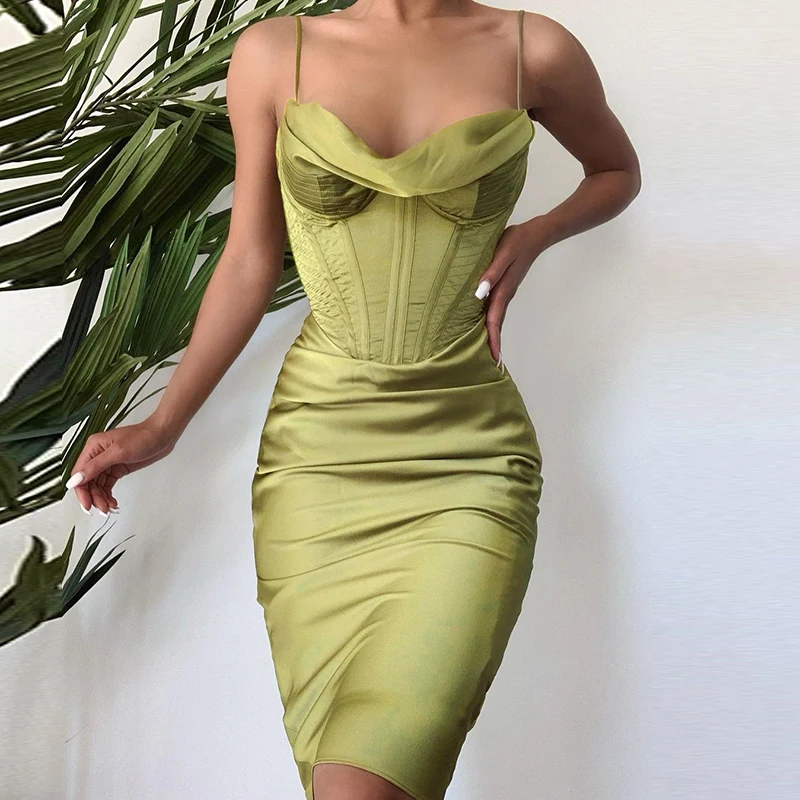 chic green dress