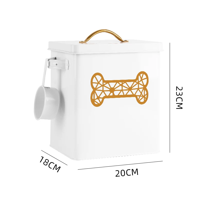 Factory Direct Sale Set of Three Food Storage Tin Dog Treat Jar with Lid for Pet