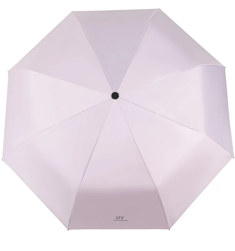 DD879  wholesale foldable 3 folding uv protection umbrella umbrella promotional Popular uv 8 ribs folding umbrella suppliers