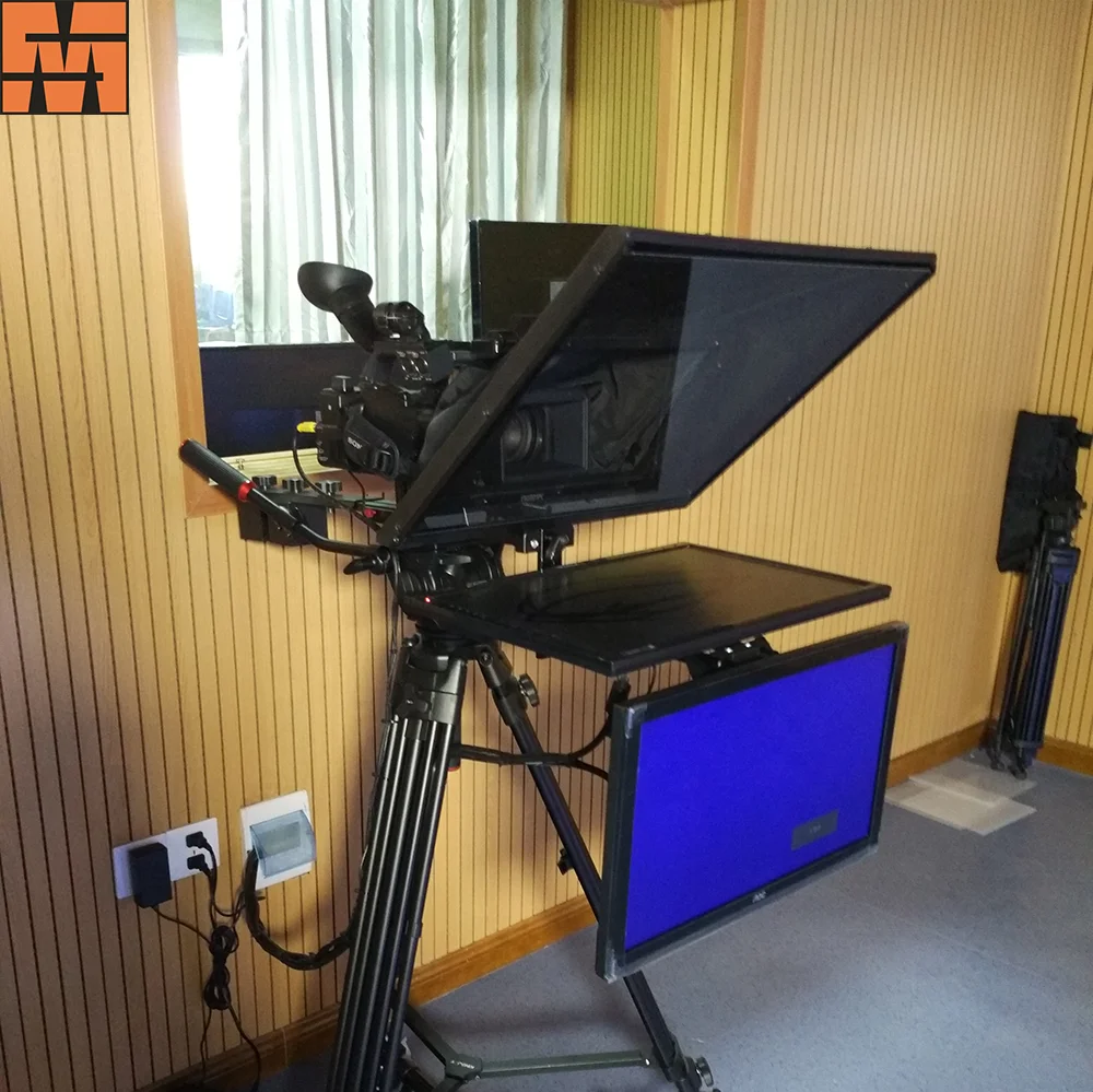 19 Inch Professional Tv Studio Teleprompter For Television Include