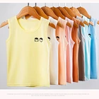 Boys Tank Tops Undershirt Kids Custom Kids Children's Boys Girls Knitted Cotton Vest Tank Tops With Candy Color