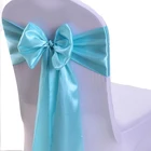 Wedding Wedding Party Decoration Blush Chair Sashes Plain Satin Chair Tie For Banquet Folding Chairs