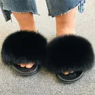 Hot Sale Different Styles New Trend Fashion Streetwear Best Quality 100% Real Fur Fox House Slippers