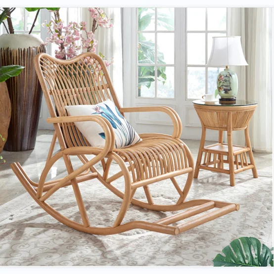 nordic leisure rattan rocking chair