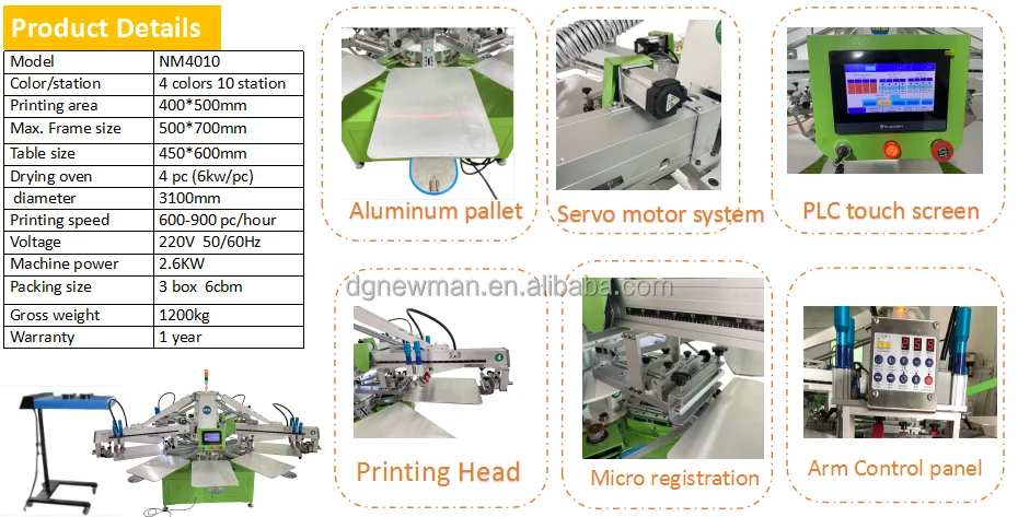 product high productive industry 4 color 10 station full kits carousel octopus automatic silk screen printing machine press machine-3