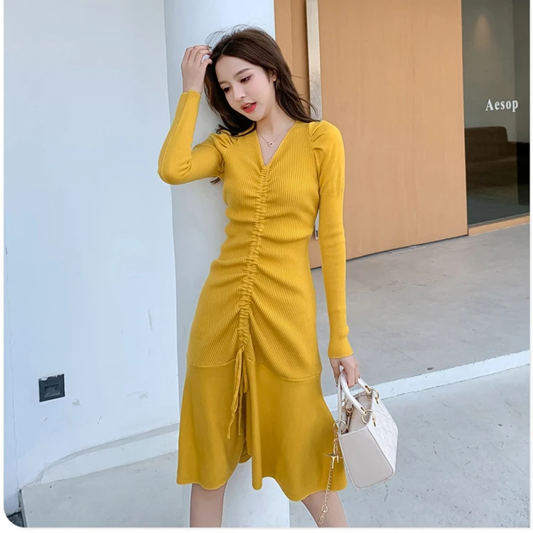 Long Sleeve Casual Dresses Ladies 
