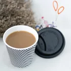 Hot sell ripple wall paper disposable take away cups paper cup with lids